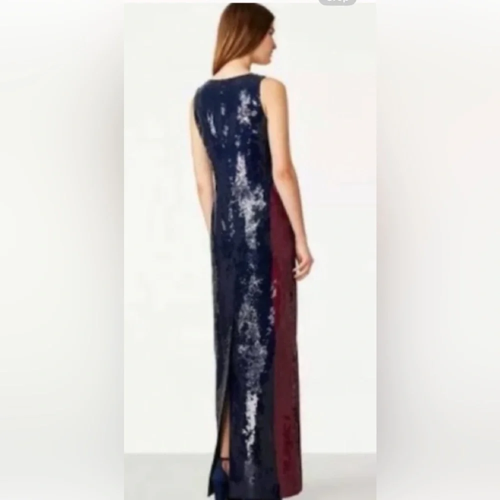 Tory Burch Ophelia Color Block Sequin Dress